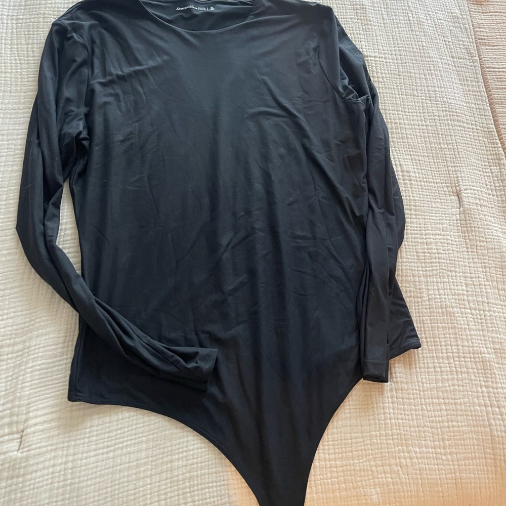 Abercrombie & Fitch Black Long Sleeve Bodysuit